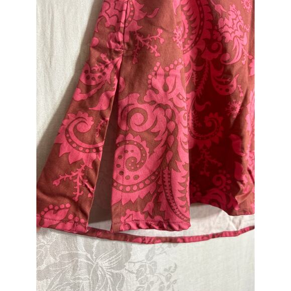 Binsi Birthing Skirt Small Pink Fleur De Lis NEW Snap Front Labor Delivery Birth - Picture 5 of 10